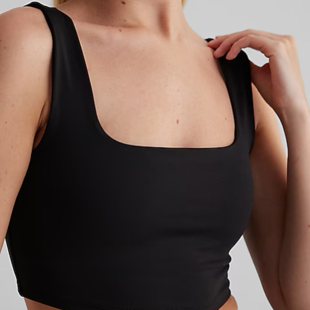 Express Body Contour Square Neck Crop Top